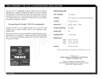 Fender FM-412-Loudspeaker-Enclosure - Owners Manual